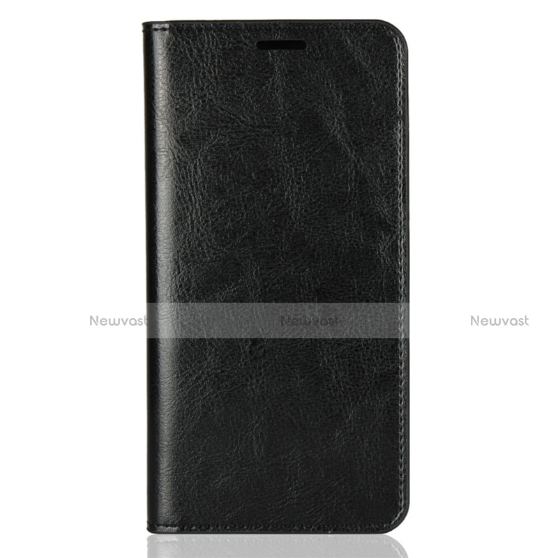 Leather Case Stands Flip Cover L03 Holder for Huawei Y9 (2018) Black