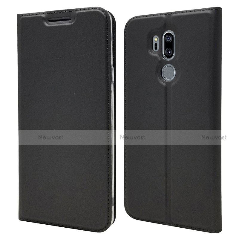 Leather Case Stands Flip Cover L03 Holder for LG G7 Black