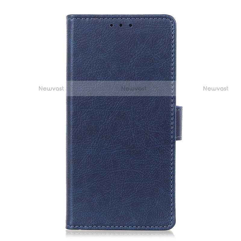 Leather Case Stands Flip Cover L03 Holder for LG Velvet 4G Blue