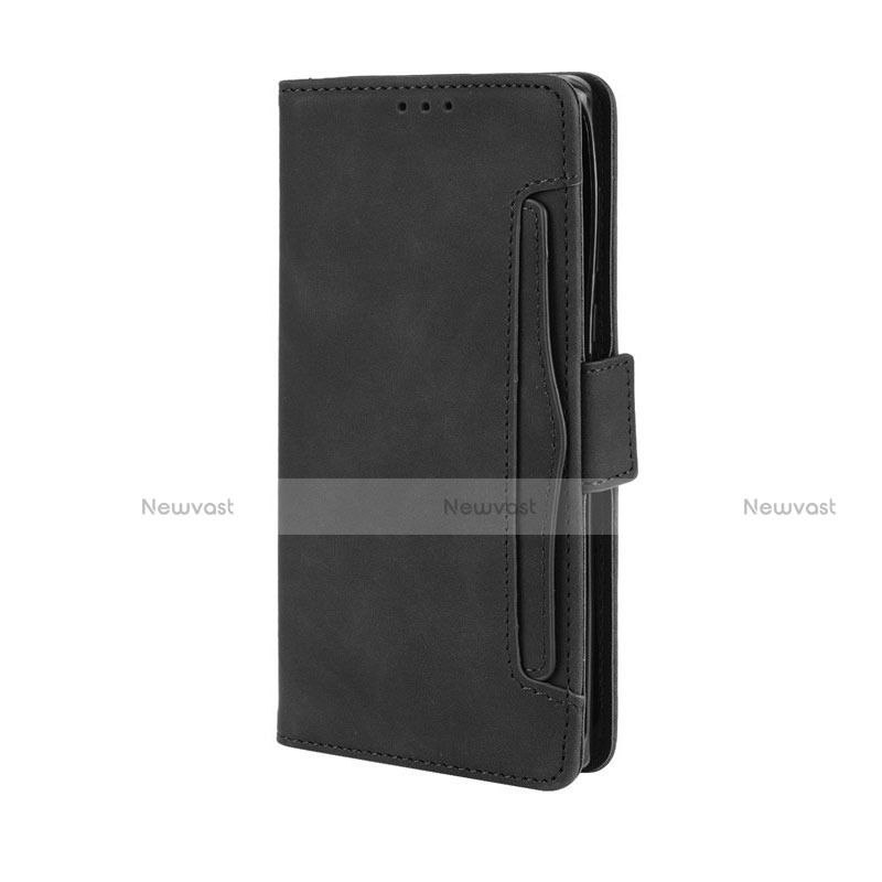 Leather Case Stands Flip Cover L03 Holder for Motorola Moto Edge Plus Black