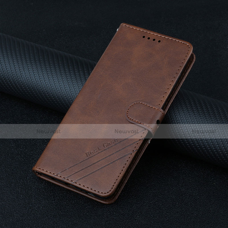 Leather Case Stands Flip Cover L03 Holder for Motorola Moto Edge S Pro 5G Brown