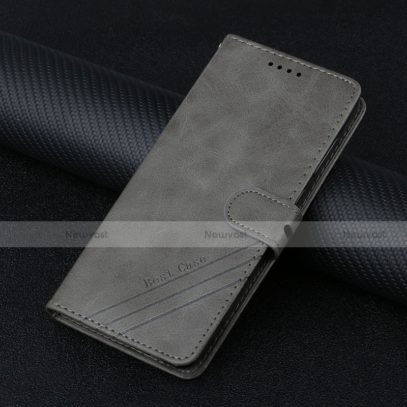 Leather Case Stands Flip Cover L03 Holder for Motorola Moto Edge S Pro 5G Dark Gray