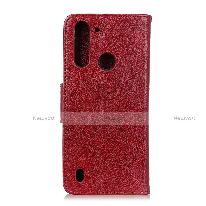 Leather Case Stands Flip Cover L03 Holder for Motorola Moto G8 Power Lite