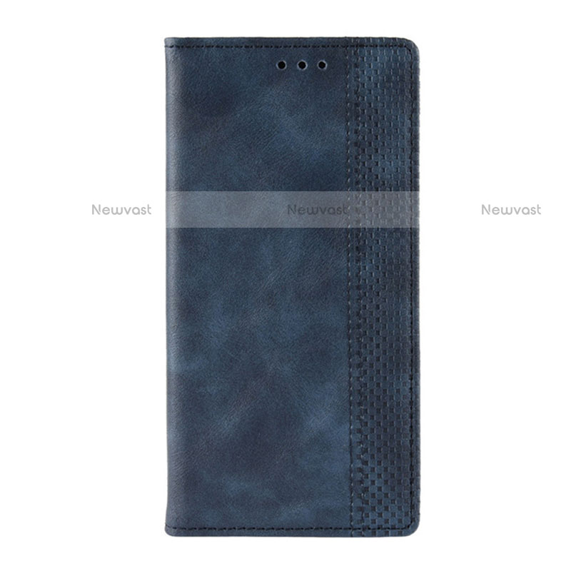 Leather Case Stands Flip Cover L03 Holder for Motorola Moto G9 Blue