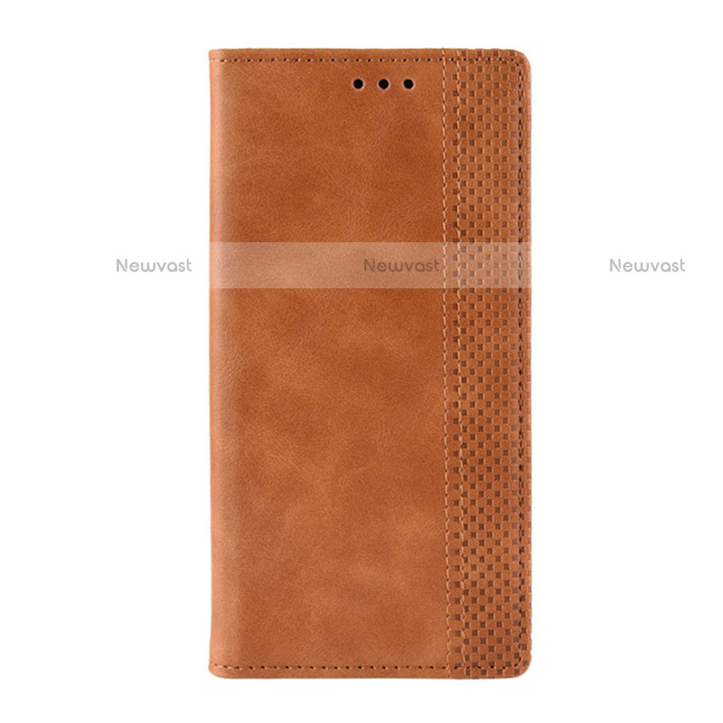 Leather Case Stands Flip Cover L03 Holder for Motorola Moto G9 Orange