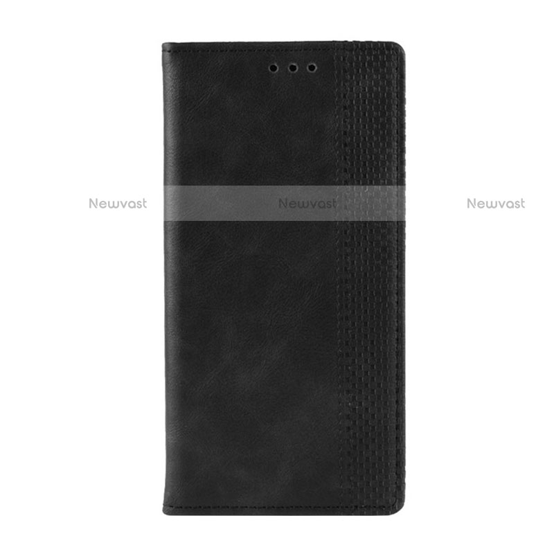 Leather Case Stands Flip Cover L03 Holder for Motorola Moto G9 Play Black