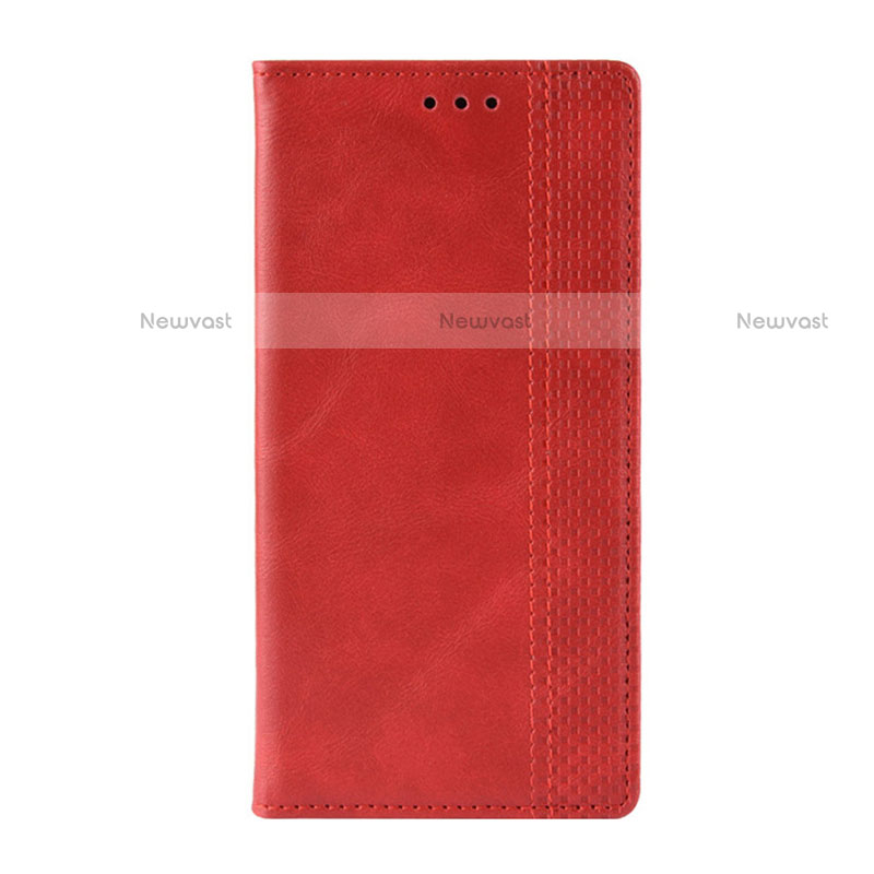 Leather Case Stands Flip Cover L03 Holder for Motorola Moto G9 Red