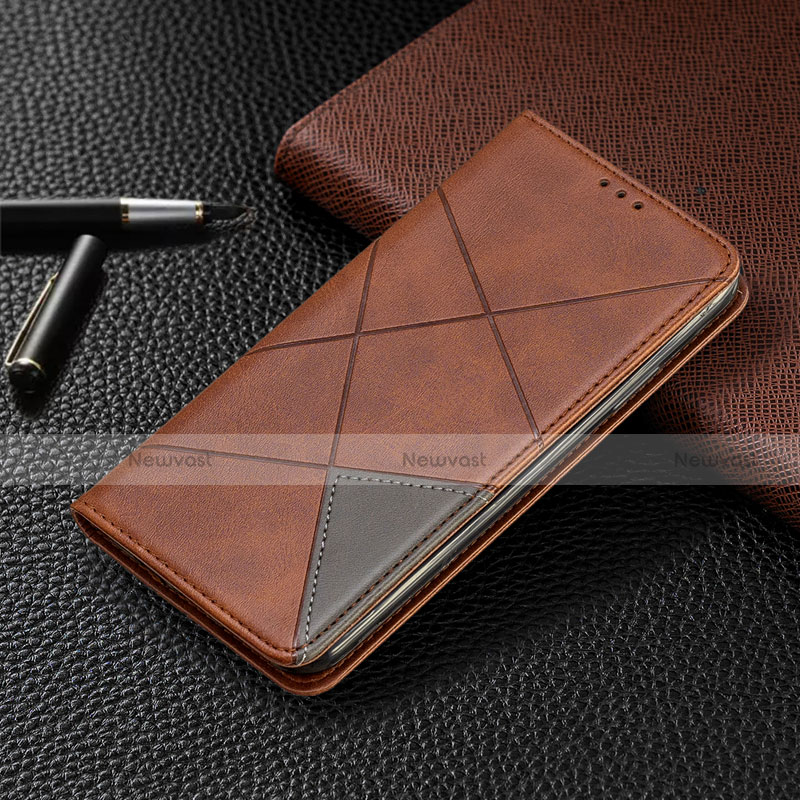 Leather Case Stands Flip Cover L03 Holder for Nokia 2.3 Brown
