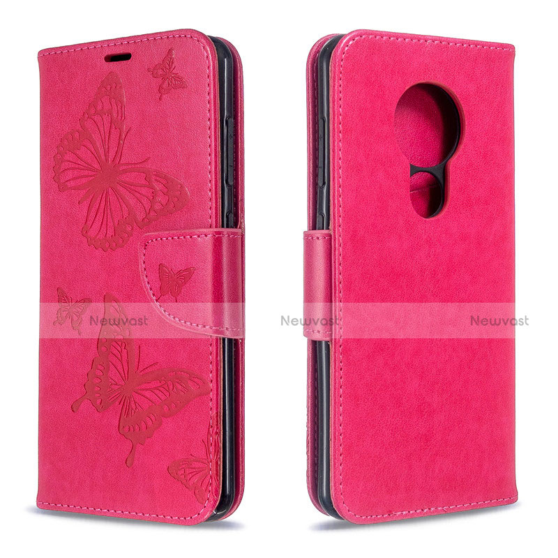 Leather Case Stands Flip Cover L03 Holder for Nokia 6.2 Hot Pink
