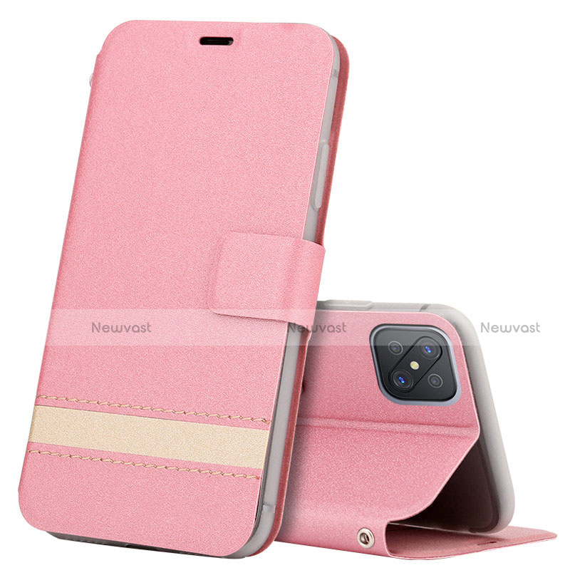Leather Case Stands Flip Cover L03 Holder for Oppo A92s 5G
