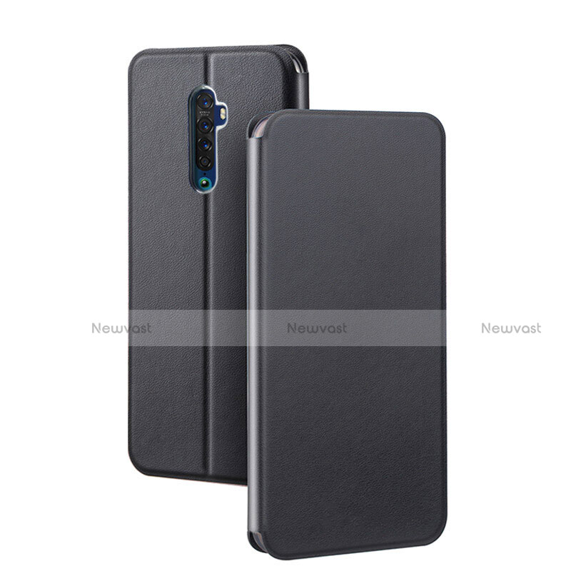 Leather Case Stands Flip Cover L03 Holder for Oppo Reno2 Black