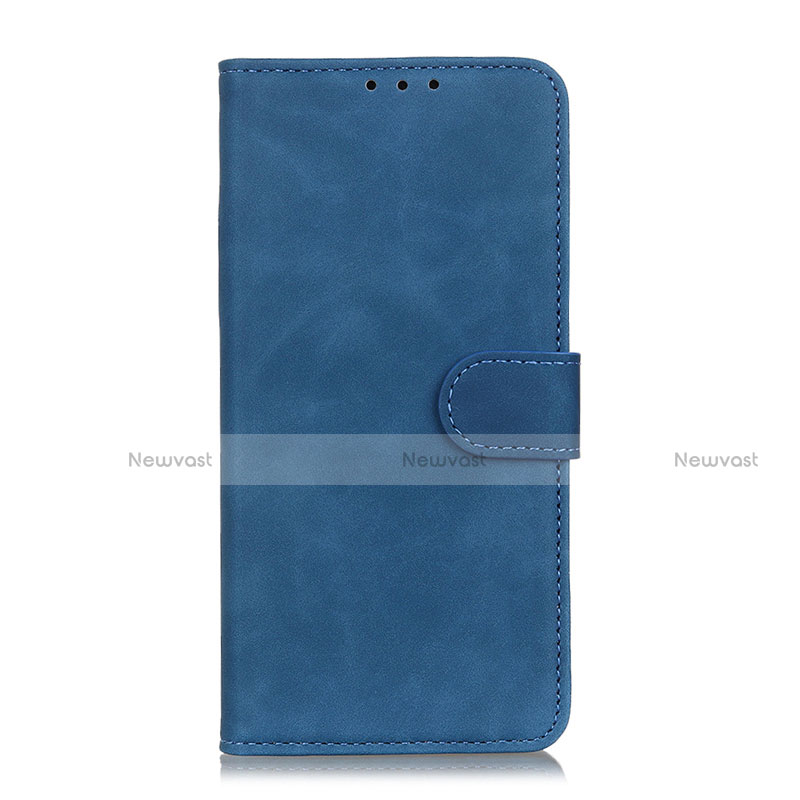 Leather Case Stands Flip Cover L03 Holder for Oppo Reno4 Lite Blue