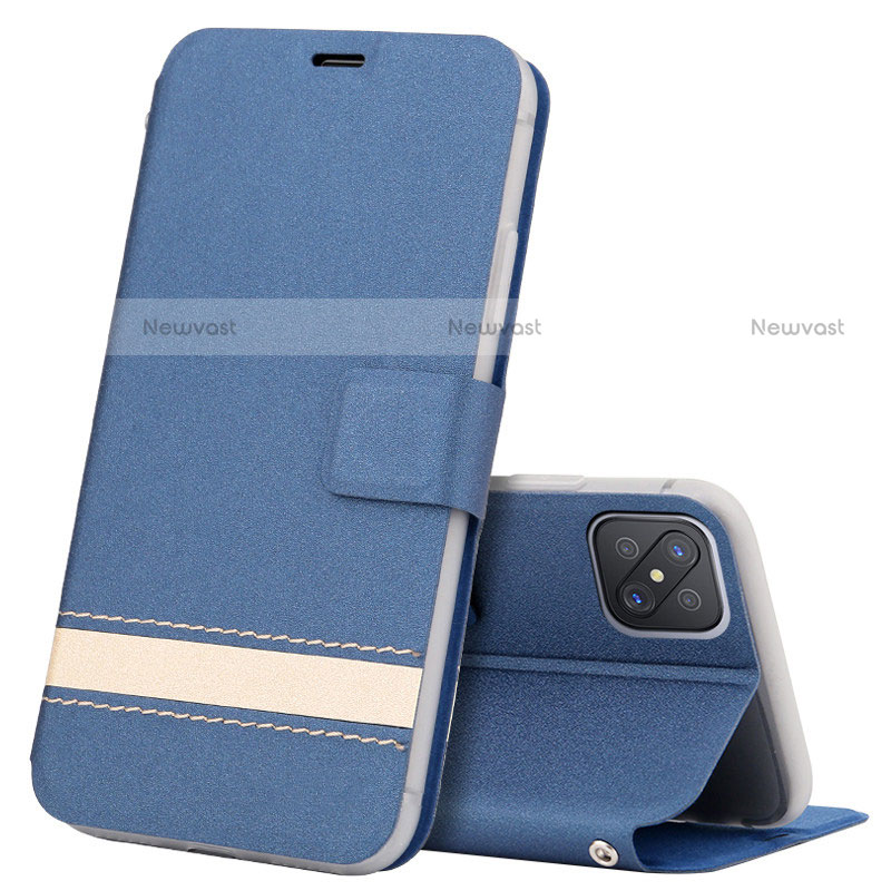 Leather Case Stands Flip Cover L03 Holder for Oppo Reno4 Z 5G