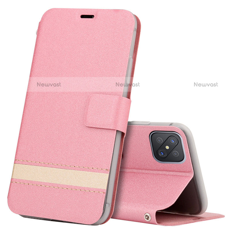Leather Case Stands Flip Cover L03 Holder for Oppo Reno4 Z 5G