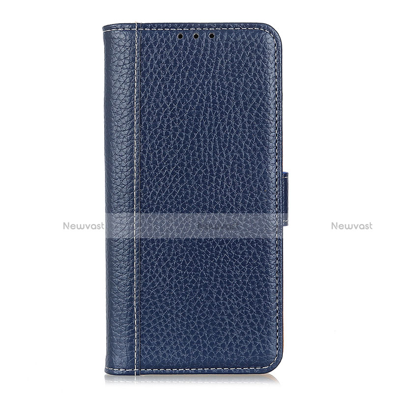 Leather Case Stands Flip Cover L03 Holder for Realme 6s Blue