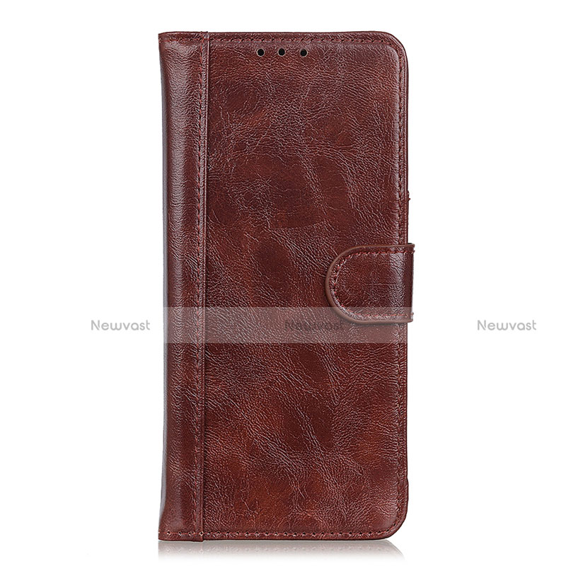 Leather Case Stands Flip Cover L03 Holder for Realme Narzo 20 Pro Brown