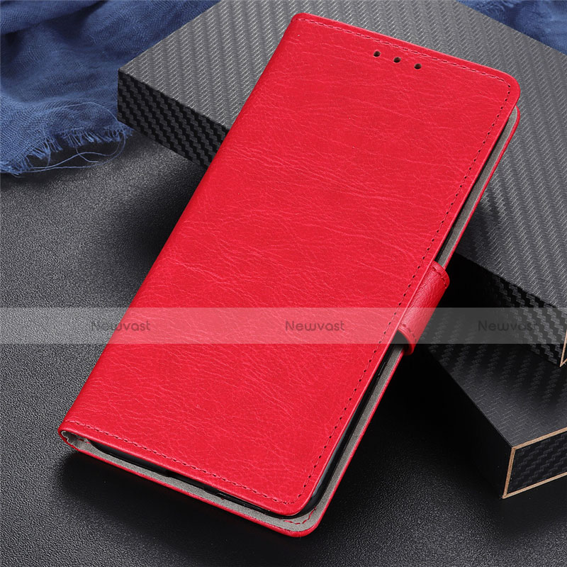 Leather Case Stands Flip Cover L03 Holder for Realme Q Red
