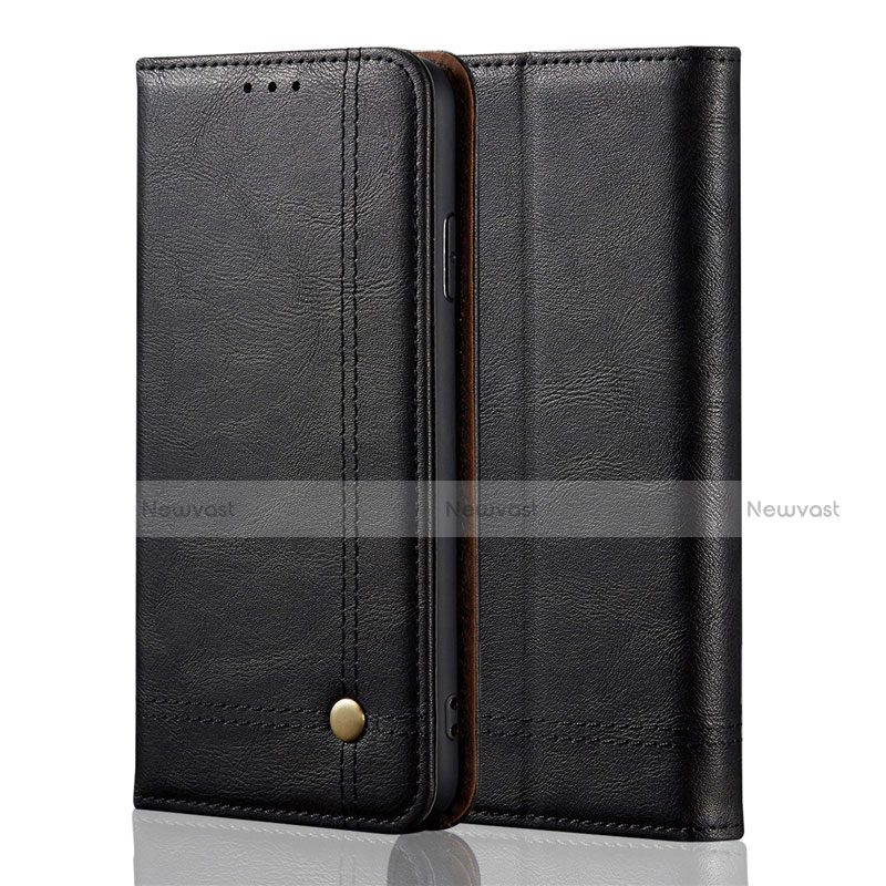 Leather Case Stands Flip Cover L03 Holder for Realme X3 SuperZoom Black