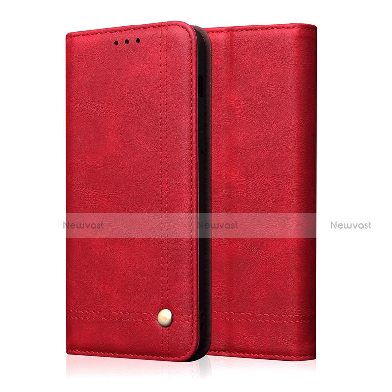 Leather Case Stands Flip Cover L03 Holder for Realme X50 5G Red