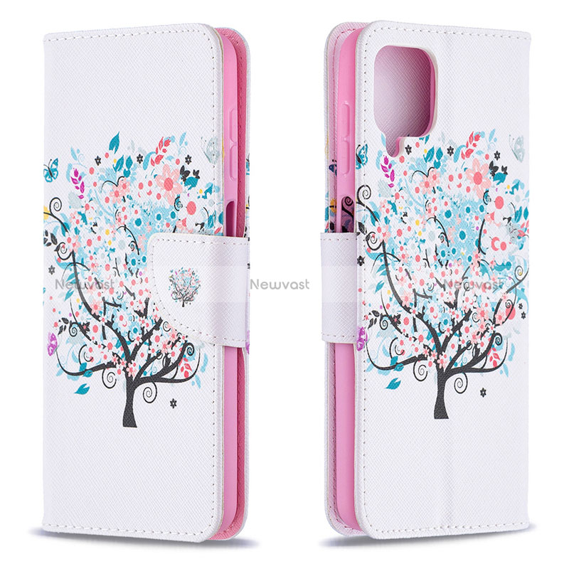Leather Case Stands Flip Cover L03 Holder for Samsung Galaxy M12