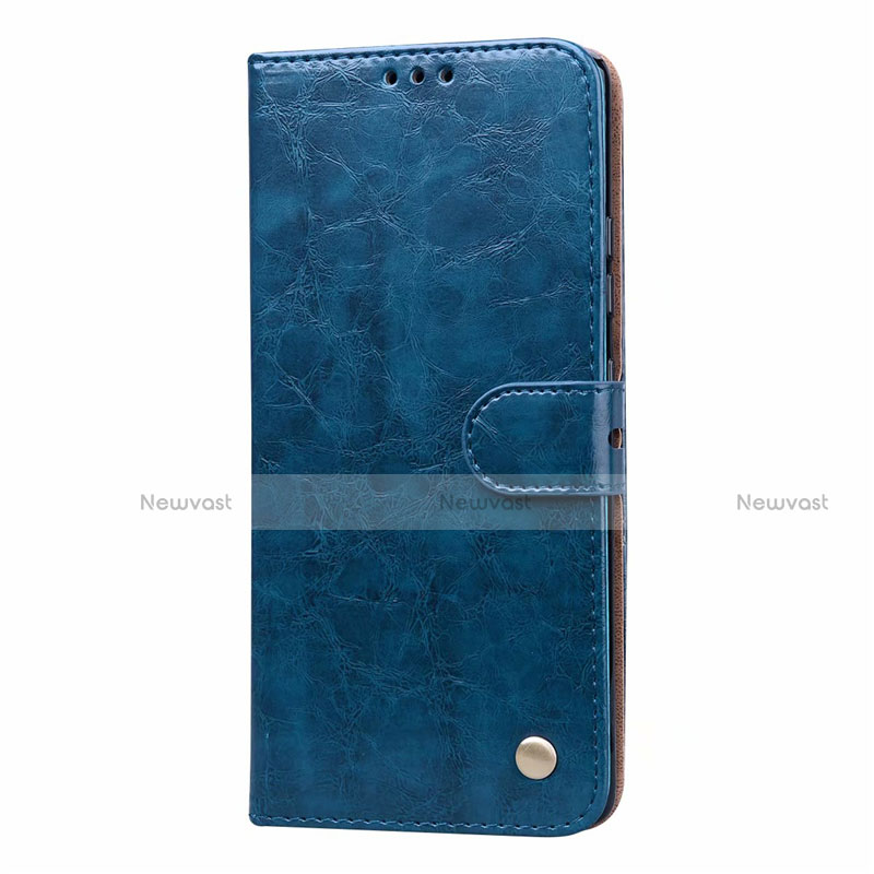 Leather Case Stands Flip Cover L03 Holder for Samsung Galaxy S10 Lite Blue