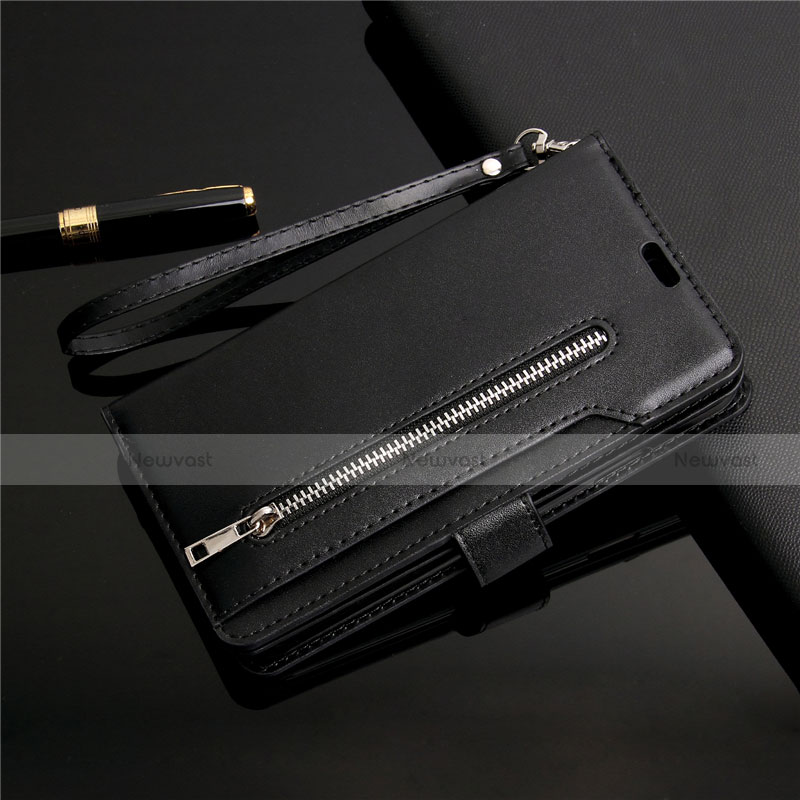Leather Case Stands Flip Cover L03 Holder for Samsung Galaxy S20 5G Black