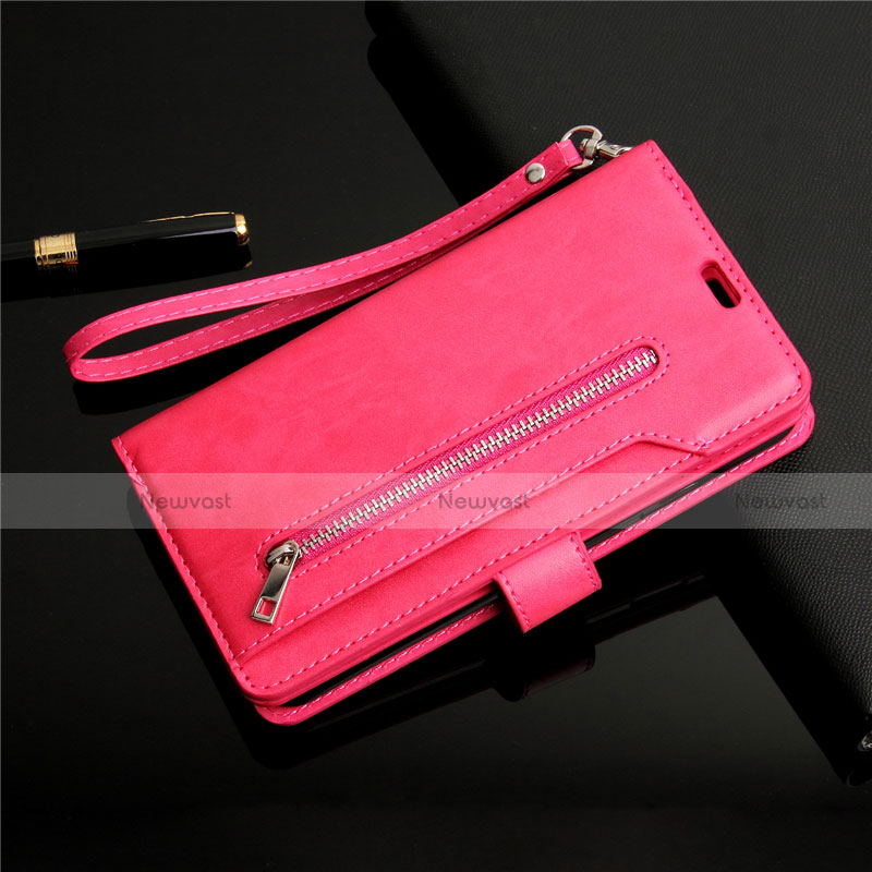 Leather Case Stands Flip Cover L03 Holder for Samsung Galaxy S20 5G Red