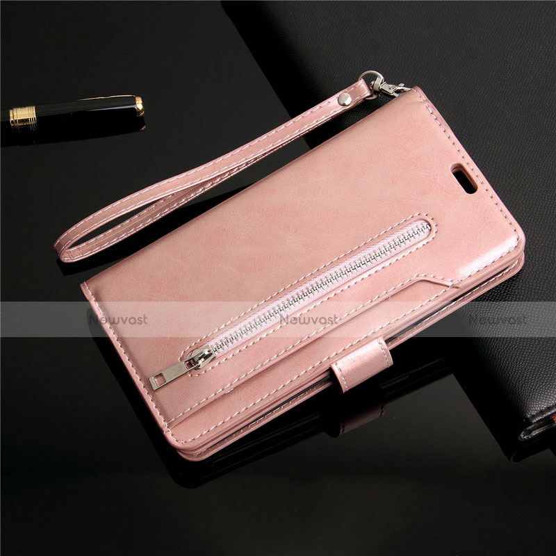 Leather Case Stands Flip Cover L03 Holder for Samsung Galaxy S20 5G Rose Gold