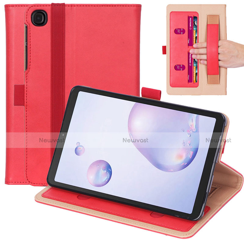 Leather Case Stands Flip Cover L03 Holder for Samsung Galaxy Tab A7 4G 10.4 SM-T505 Red