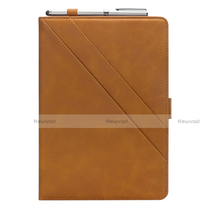Leather Case Stands Flip Cover L03 Holder for Samsung Galaxy Tab S5e 4G 10.5 SM-T725 Orange