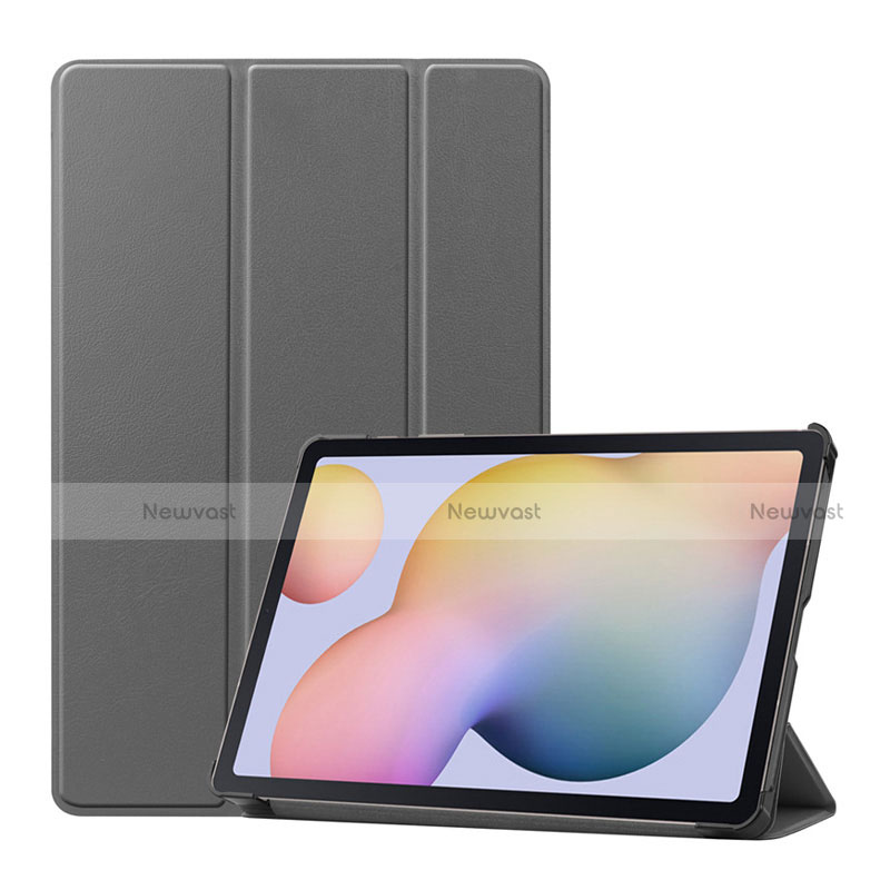 Leather Case Stands Flip Cover L03 Holder for Samsung Galaxy Tab S7 11 Wi-Fi SM-T870 Gray