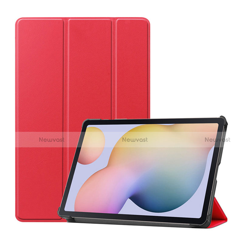 Leather Case Stands Flip Cover L03 Holder for Samsung Galaxy Tab S7 11 Wi-Fi SM-T870 Red