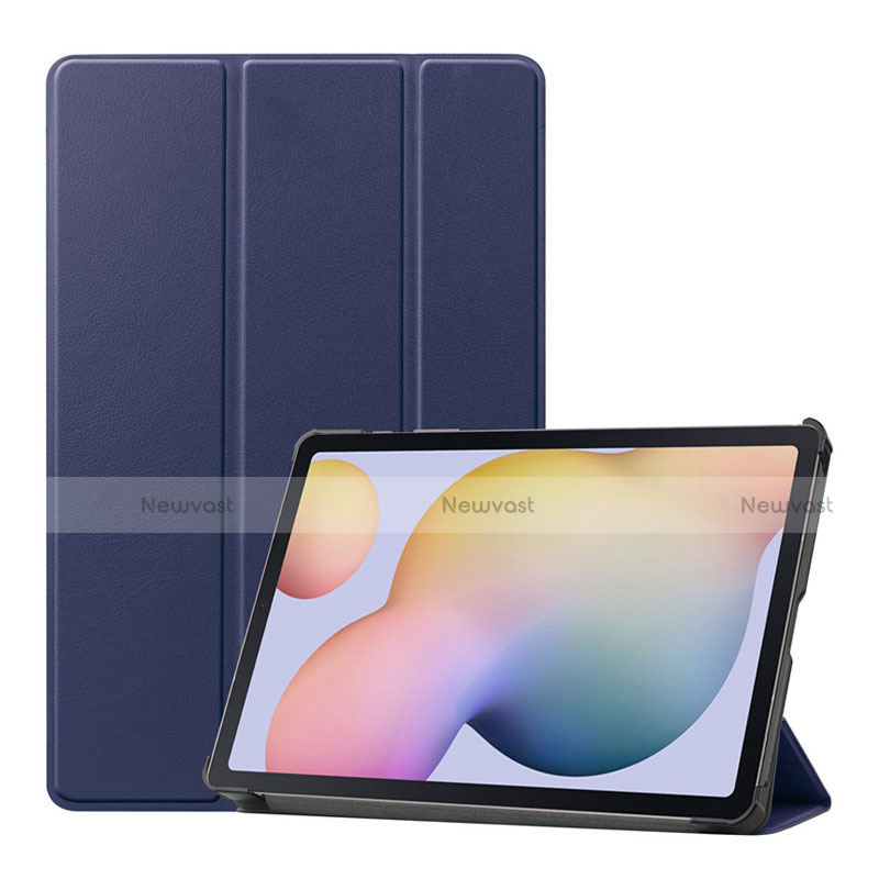 Leather Case Stands Flip Cover L03 Holder for Samsung Galaxy Tab S7 4G 11 SM-T875 Blue