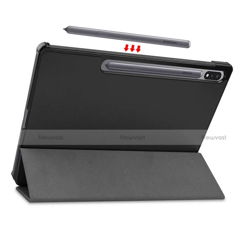 Leather Case Stands Flip Cover L03 Holder for Samsung Galaxy Tab S7 Plus 12.4 Wi-Fi SM-T970