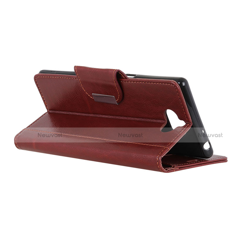 Leather Case Stands Flip Cover L03 Holder for Sony Xperia 8 Lite