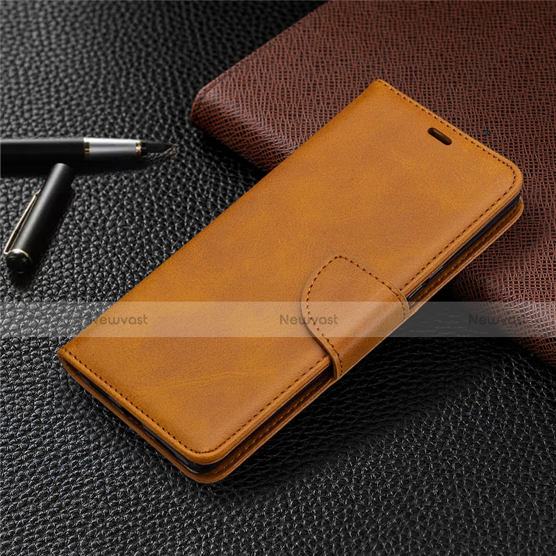 Leather Case Stands Flip Cover L03 Holder for Sony Xperia L4 Orange
