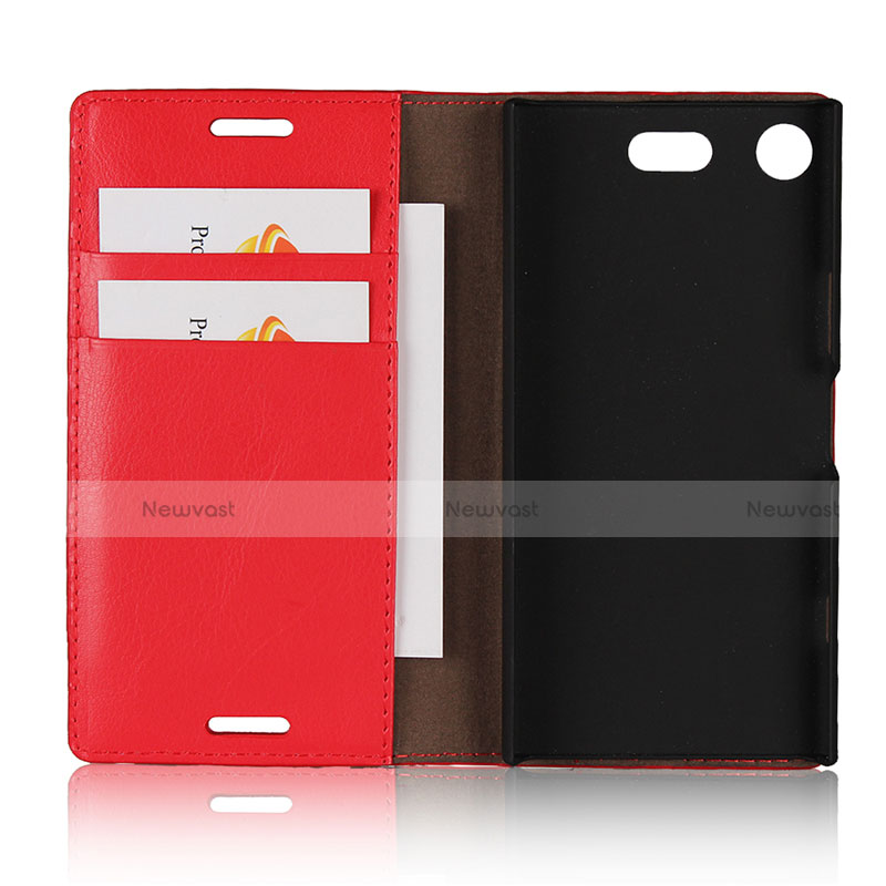 Leather Case Stands Flip Cover L03 Holder for Sony Xperia XZ1 Compact