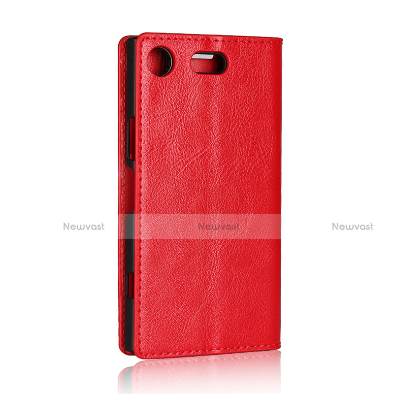 Leather Case Stands Flip Cover L03 Holder for Sony Xperia XZ1 Compact