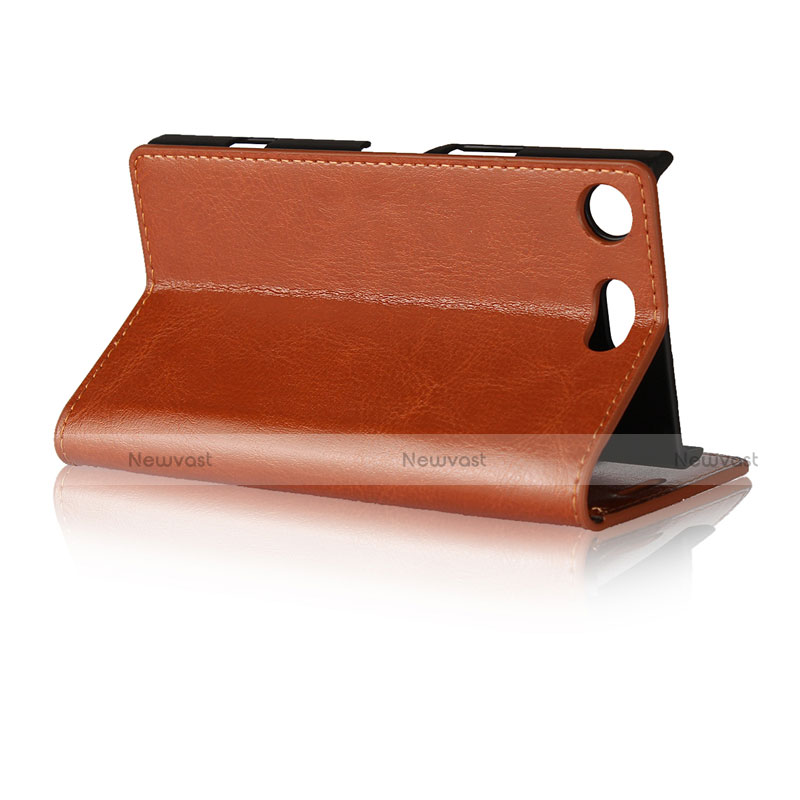 Leather Case Stands Flip Cover L03 Holder for Sony Xperia XZ1 Compact