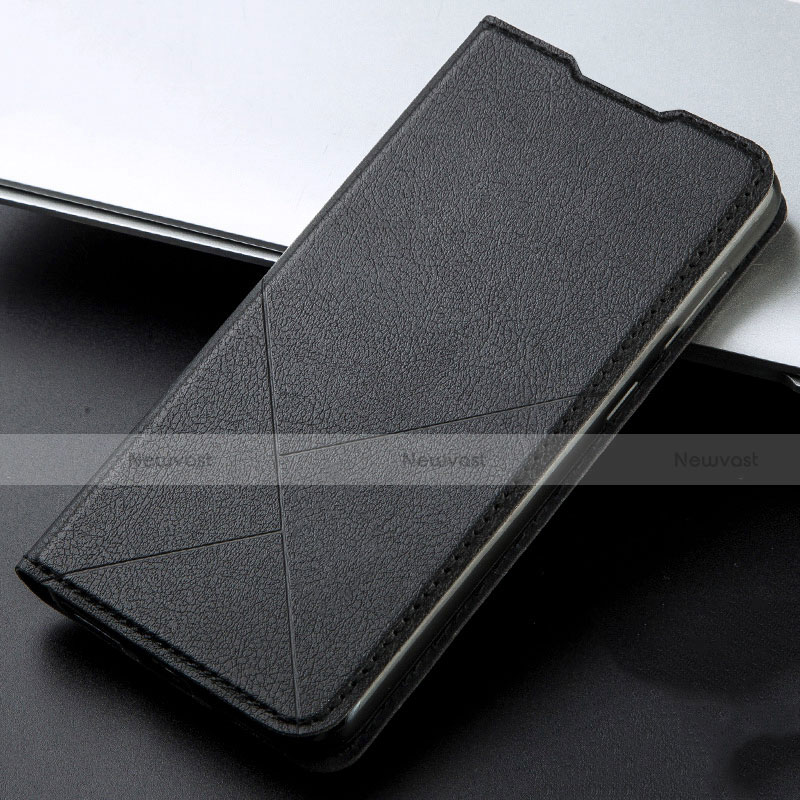 Leather Case Stands Flip Cover L03 Holder for Vivo S1 Pro Black
