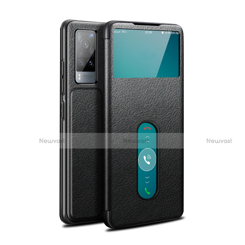 Leather Case Stands Flip Cover L03 Holder for Vivo X60 5G