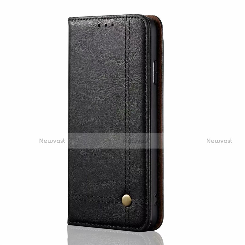 Leather Case Stands Flip Cover L03 Holder for Xiaomi Mi Note 10 Lite Black