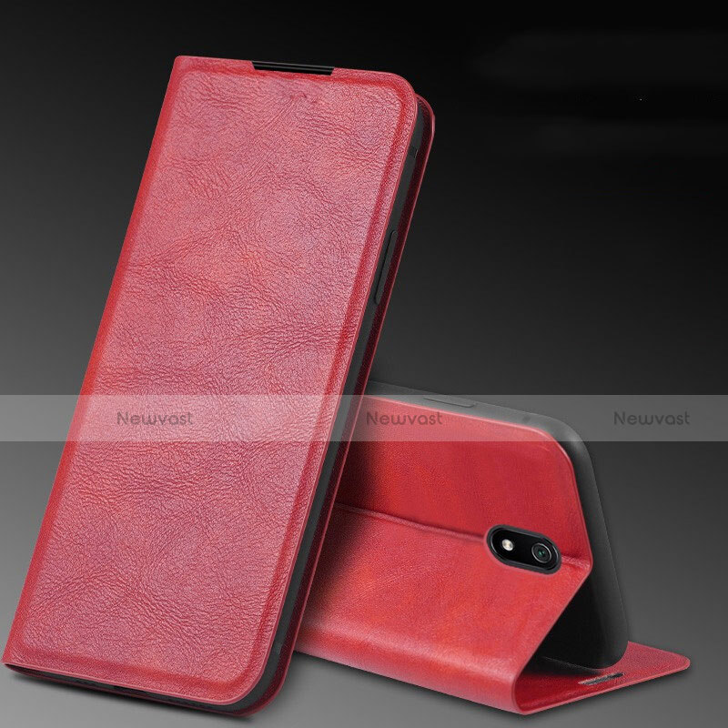 Leather Case Stands Flip Cover L03 Holder for Xiaomi Redmi 8A Red