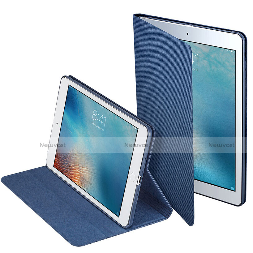 Leather Case Stands Flip Cover L04 for Apple iPad Mini 2 Blue