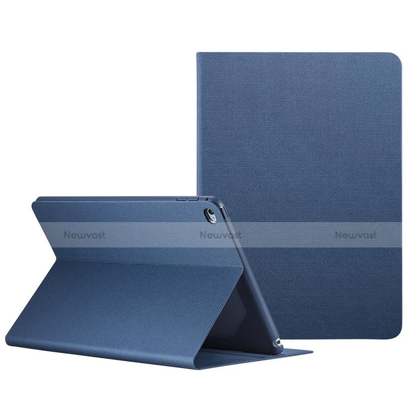 Leather Case Stands Flip Cover L04 for Apple iPad Mini 4 Blue