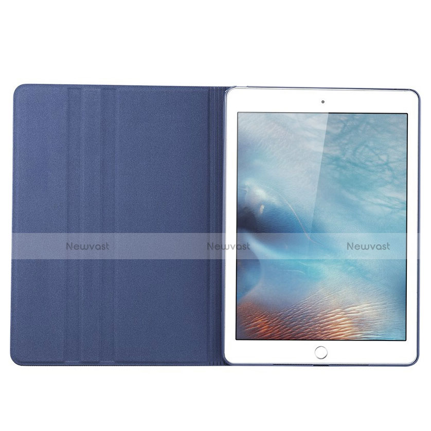 Leather Case Stands Flip Cover L04 for Apple iPad Mini 4 Blue