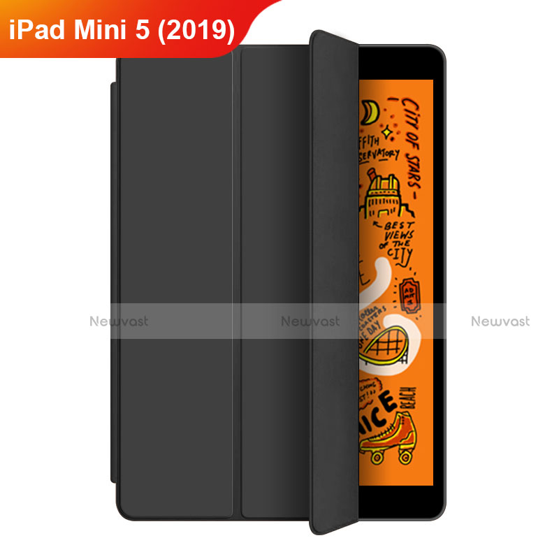 Leather Case Stands Flip Cover L04 for Apple iPad Mini 5 (2019) Black
