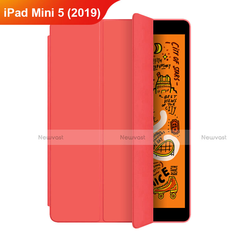 Leather Case Stands Flip Cover L04 for Apple iPad Mini 5 (2019) Red