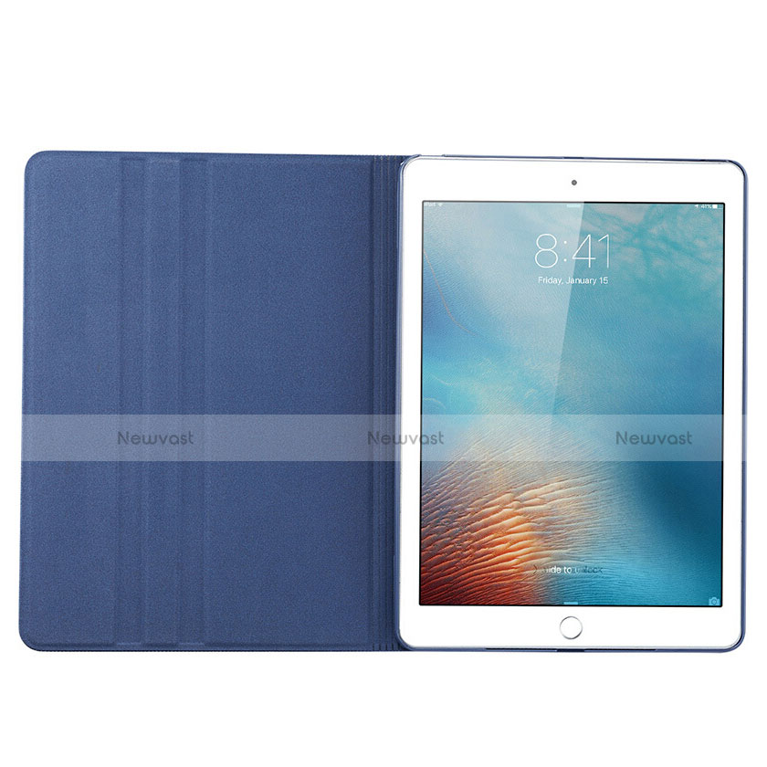 Leather Case Stands Flip Cover L04 for Apple iPad Mini Blue