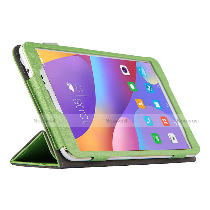 Leather Case Stands Flip Cover L04 for Huawei Honor Pad 2 Green